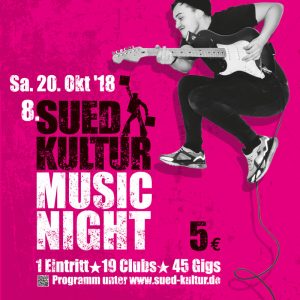 8. SuedKultur Music Night am 20. Oktober 2018