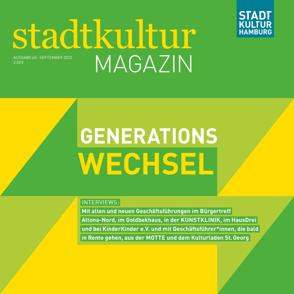 Das neue stadtkultur magazin Nr. 60 „Der Generationswechsel“: