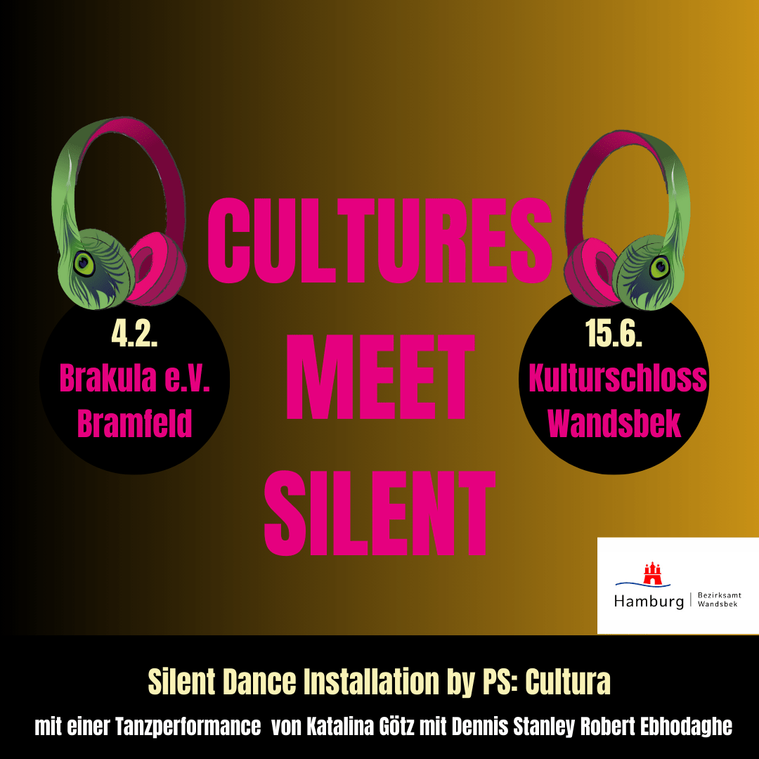 „Cultures meet Silent“ – kuratierte Silent Dance Installation im Brakula und Kulturschloss ab 4. Februar 2024