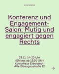 Konferenz und Engagement-Salon: „Mutig und engagiert gegen Rechts“ am 28. November 2025 im Kulturhaus Eidelstedt