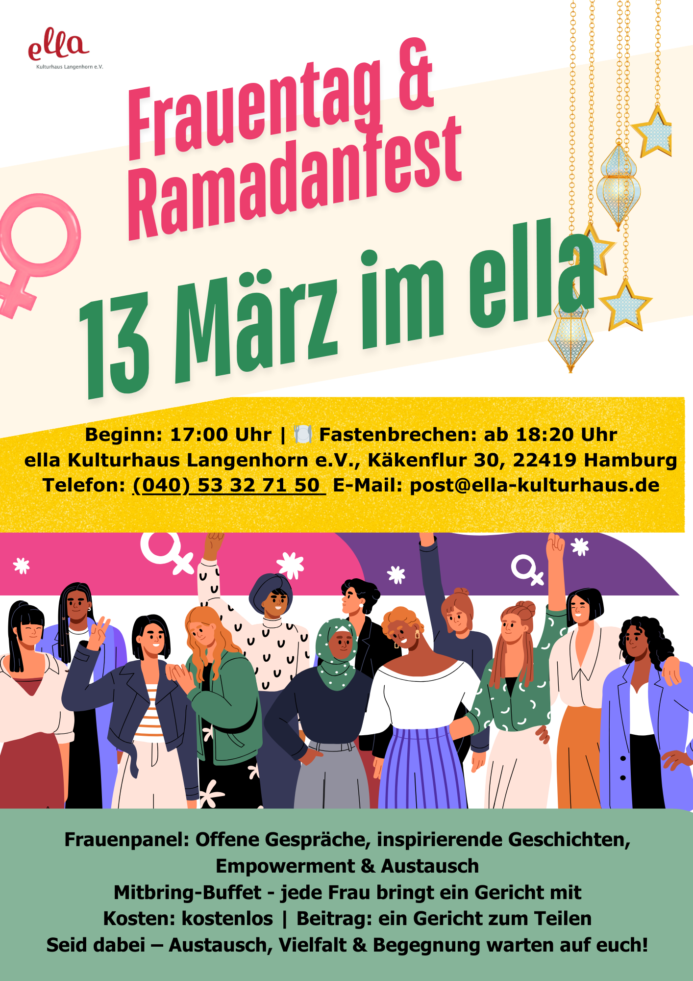 Frauentag & Ramadanfest im ella am 13. März 2026